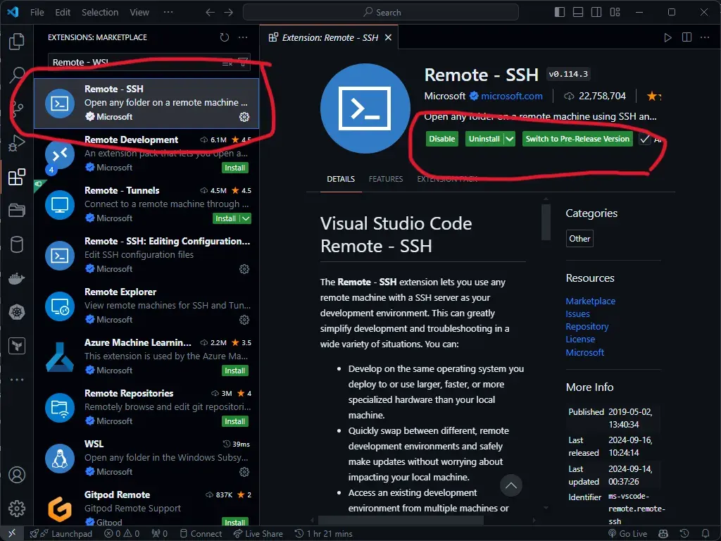 Instalar extensión Remote - WSL