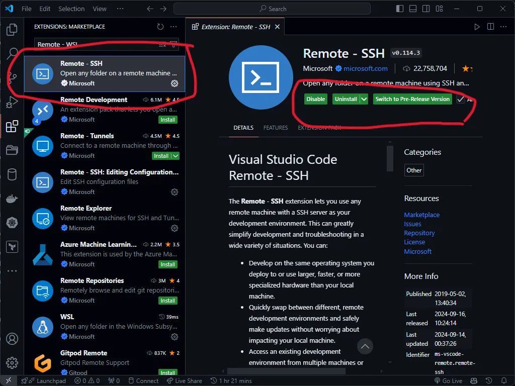 Instalar extensión Remote - WSL